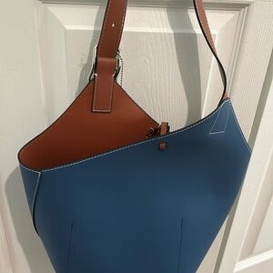 Leather pocketbook/with wristlet. New never used